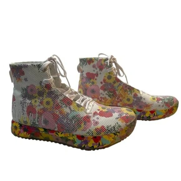 Nobull SF Trainer Sneakers Men’s Size 14 / Women’s Size 15.5 High Top Flower Lac - Picture 1 of 12